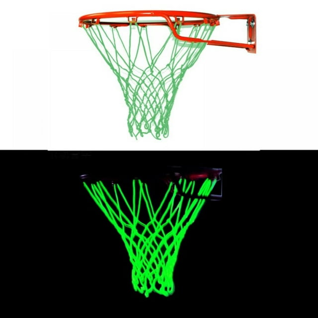Greyghost Filet de Basketball Lumineux Filet de Basketball Robuste de Remplacement Extérieur Tir Entraînement Lumière Luisante Filet de Basketball Lumineux