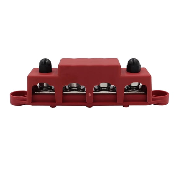Bloc de Distribution d'Alimentation avec Couvercle 250 Ampères Bar Bus Paire Adapté pour Voiture Rouge M10