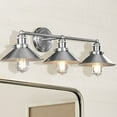 thumbnail image 2 of JONATHAN Y July 26.5" 3-Light Industrial Farmhouse Metal Vanity Light, Nickel, 2 of 7