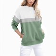 thumbnail image 4 of Vedolay Womens Crewneck Sweatshirt Hoodies for Women Oversized Hooded Sweatshirts Casual Long Sleeve Pullover Loose Lightweight Fall Clothes,Green M, 4 of 5