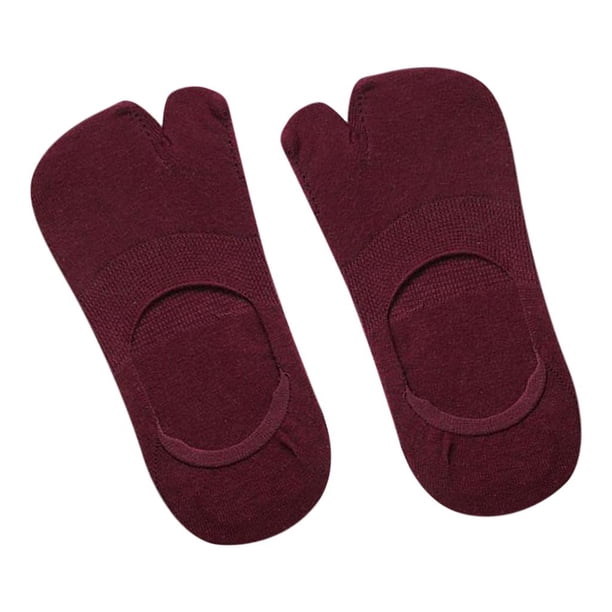 1 par de calcetines finos con , calcetines Tabi, calcetines invisibles de barco con dos dedos, rojo rojo Yuyangstore Calcetines Tabi de corte bajo para mujer