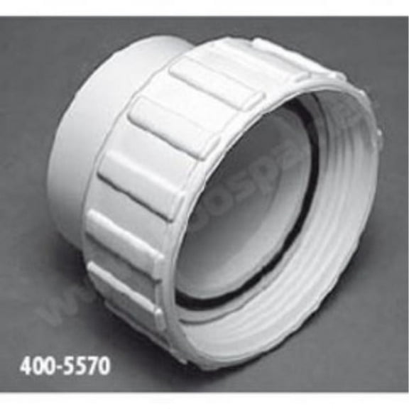 Waterway 400-5570 2 Inches Union Nut Slip Tailpiece - White