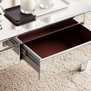 SEI Furniture Darien Contemporary Mirrored Storage Coffee Table