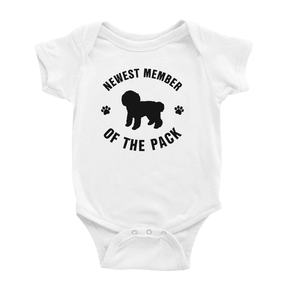 Newest Member of The Pack Goldendoodle Dog Cute Baby Bodysuit Boy Girl Baby Clothes