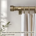 thumbnail image 3 of 2 Pack Antique Bronze Curtain Rods for Windows 66 to 120 Inches Adjustable Length Heavy Duty 1" Diameter Window Curtain Rod with Solid Metal Finials for Outdoor Farmhouse Bedroom Kitchen Living Room, 3 of 15
