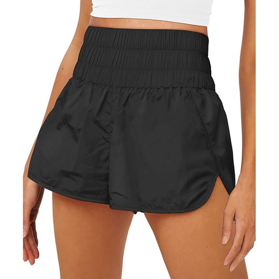 Shorts for Women Shorts Women's Running Quick Shorts Workout Elastic Athletic Yoga Pants Dry High Waist Black S