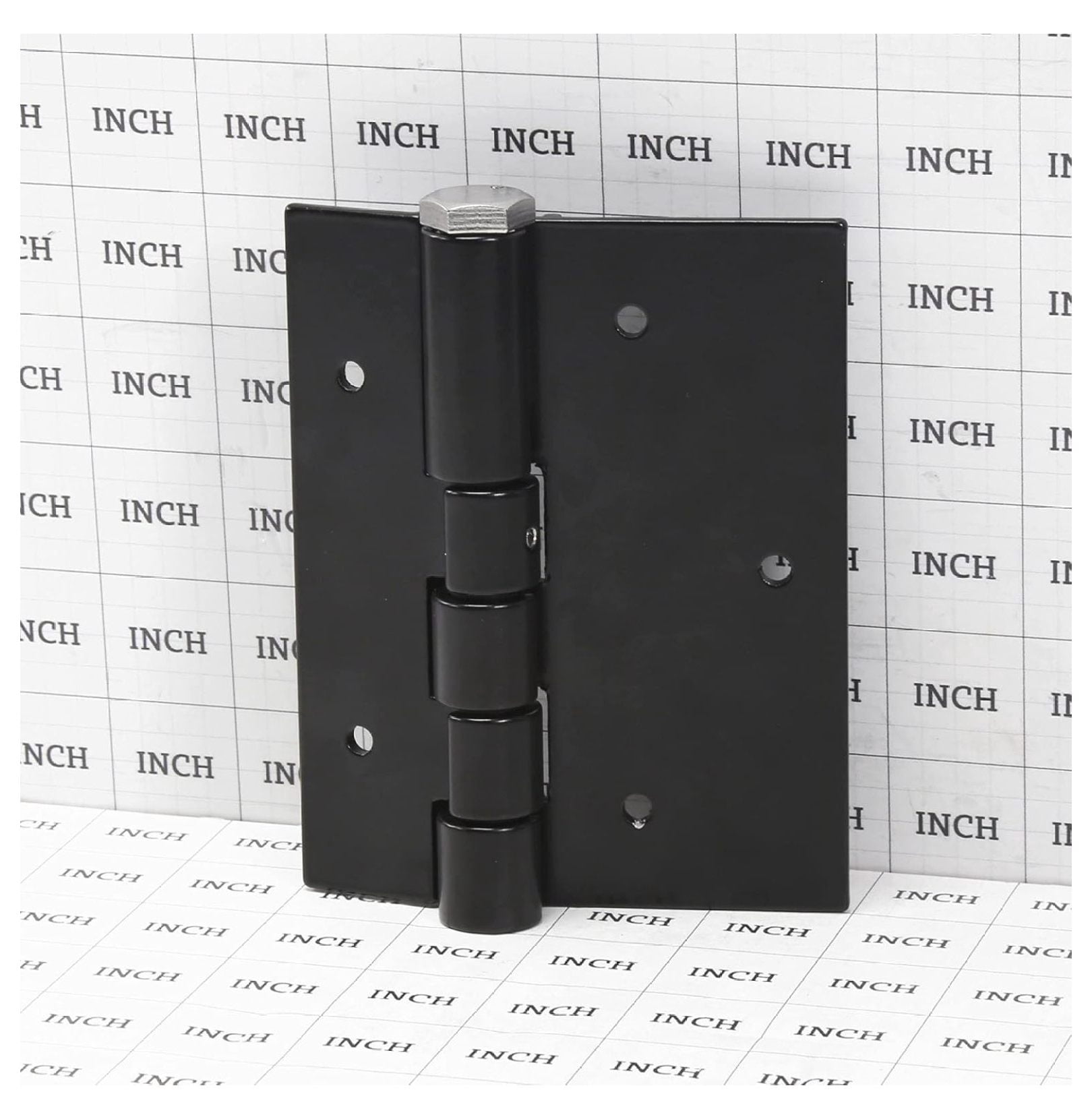 Aluminum Gate Hinges Self-Closing - Pair of 5 Inch Black Hinges for Aluminum, Vinyl, Wood & Iron Fences - Heavy Duty Spring Loaded Gate Hardware
