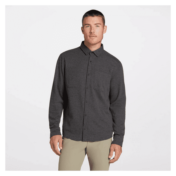 VRST Men's Long Sleeve Button Down Herringbone Shirt Sz-S Black.