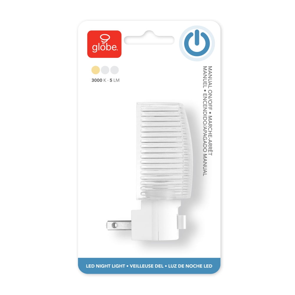 Globe Electric White Manual on/off Switch LED Plug-in Night Light