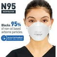 thumbnail image 6 of BNX N95 White Respirator Face Mask, Tri-Fold Cup/Fish Style, 50-Pack, Model F95W, 6 of 7