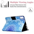 thumbnail image 4 of Allytech Wallet Case for iPad Mini 6th Generation 2021(8.3 Inch), Synthetic Leather Soft TPU Folding Anti-Slip Stand Auto Sleep Wake Drop Proof Card Slots Cover for iPad Mini 6 8.3" 2021, Mandala, 4 of 6