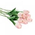 thumbnail image 1 of 5pcs Real Touch Artificial Flowers Fake Tulips,Fake Tulips Flowers Bouquet Soft Faux Tulips Bouquets Arrangements for Party Wedding Home Room Decoration, 1 of 4