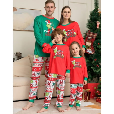 

Christmas Green Matching Family Christmas Pajama Sets