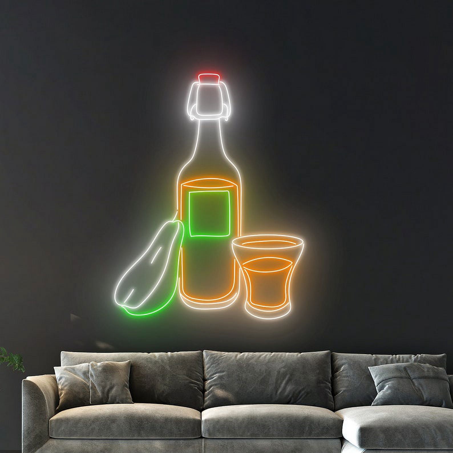 Handmadetneonsign Pear Cider Neon Sign, Pear Cider Neon Light, Pear Cider Led Sign, Wine Bar Decor