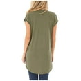 thumbnail image 4 of Mittory Womens Summer Tops Casual Twist Front Blouses Short Sleeve Tshirts Fitting Tunic, 4 of 8