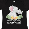 thumbnail image 4 of Inktastic I'll Never Forget That My Papa Loves Me with Cute Elephants Boys or Girls Baby Bodysuit, 4 of 5