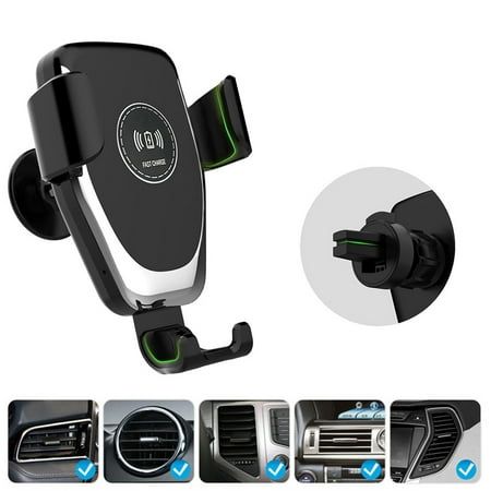 Wireless Car Charger, 15W/10W/7.5W Qi Car Charger Fast Charging Auto Clamping Car Wireless Charger Air Vent Car Phone Holder Mount, Compatible with iPhone 14/13/12/12 Pro Max/12 Mini/11