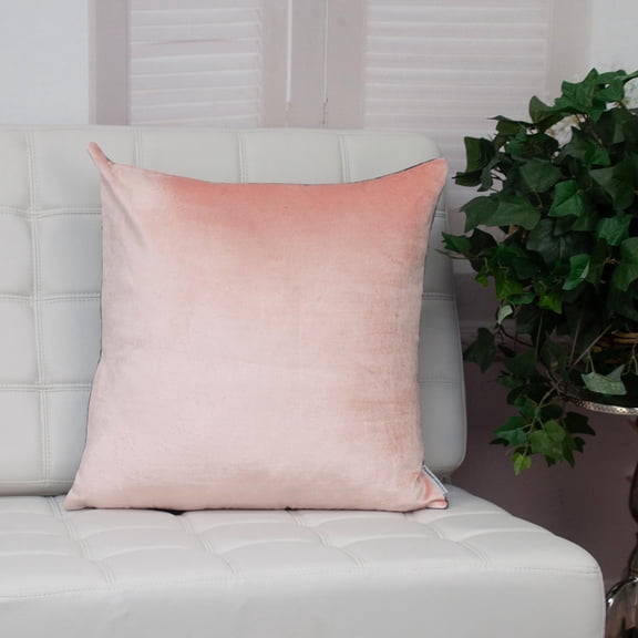 Nassau Collection Textured Woven Reversible Square Throw Pillow - 20" - Gray and Pink