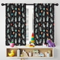 thumbnail image 5 of Blackout Kids Curtains,Black Cartoon Astronaut Dinosaurs Planets Pattern Childrens Insulated Curtains Set Of 2,Bedroom Essentials,Toddler Room Decor 42"x54", 5 of 5