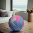thumbnail image 1 of Bonita almohada de peluche con forma de pelota de voleibol para niños. Pelota deportiva de peluche realista para entrenamiento y juego infantil. Amantes del voleibol., 1 of 7