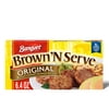 Banquet Brown 'N Serve Original Fully Cooked Sausage Patties Frozen Meat, 6.4 oz, 8 Count (Frozen)