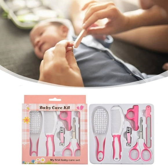 HLONK Baby Grooming Kit Portable Baby Safety Care Kit With Brush Nail Clipper Nasal Aspirator And More Suitable For Nurseries Newborns 6PCS