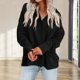 thumbnail image 2 of IROINNID Shirt for Women Solid Long Sleeve Comfortable Fall Spring Basic Shirt Tops,Black, 2 of 7