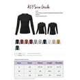 thumbnail image 6 of A2Y Women's Fitted Viscose Crew Neck Long Sleeve Metal Button Detail Sweater Heather Taupe M, 6 of 6