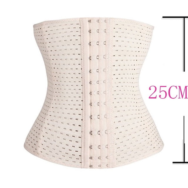 Cinturón abdominal para mujer, posparto, cintura transpirable, cinturón de plástico hueco, tres filas, 13 botones, faja moldeadora