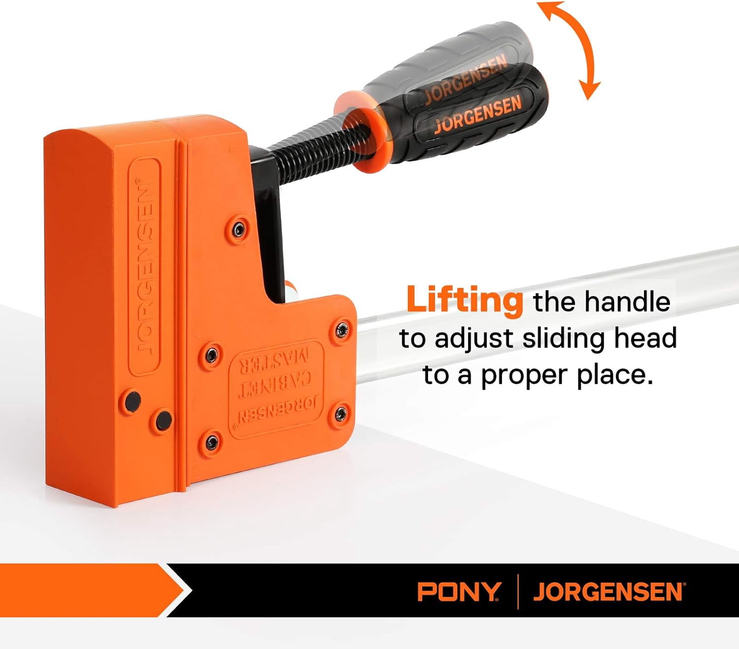 JORGENSEN 36-inch Bar Clamps, 90°Cabinet Master Parallel Jaw Bar Clamp Set, 2-pack