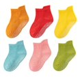thumbnail image 1 of Non-slip Baby Child Socks Kids Socks Pack Of 6 Boy Girl Non-slip Baby Cotton Short Socks Multi-color Optional, 1 of 5