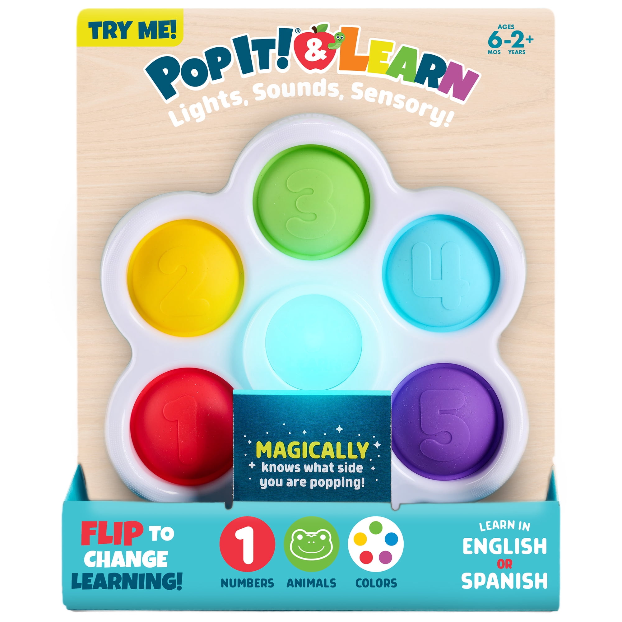 Chuckle & Roar Pop It & Learn Interactive Play for Toddlers Ages 6 Months to 2+ Years by Buffalo Games