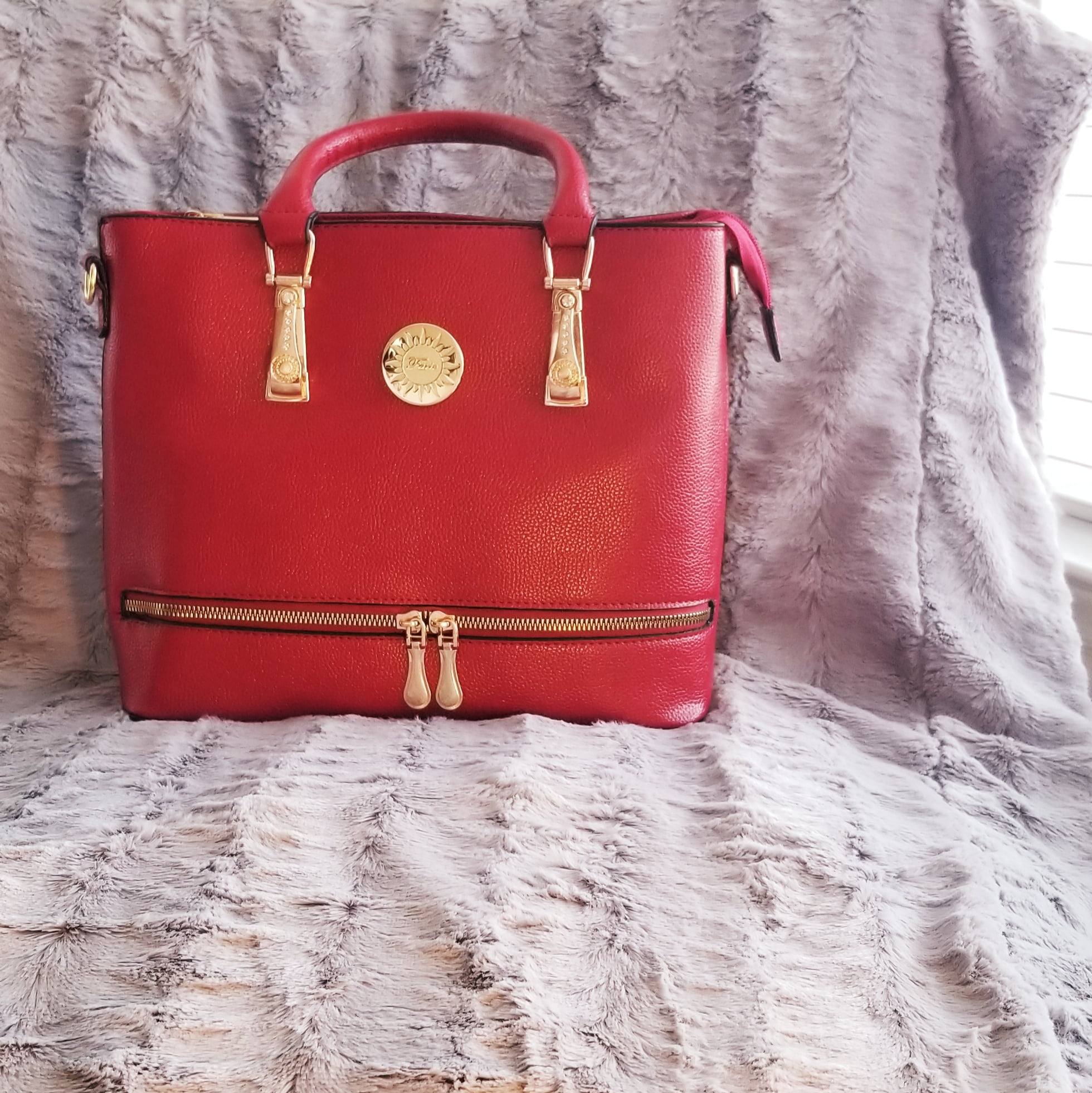 Farie Patent Leather Female Women's Top Handle Shoulder Handbag Tote