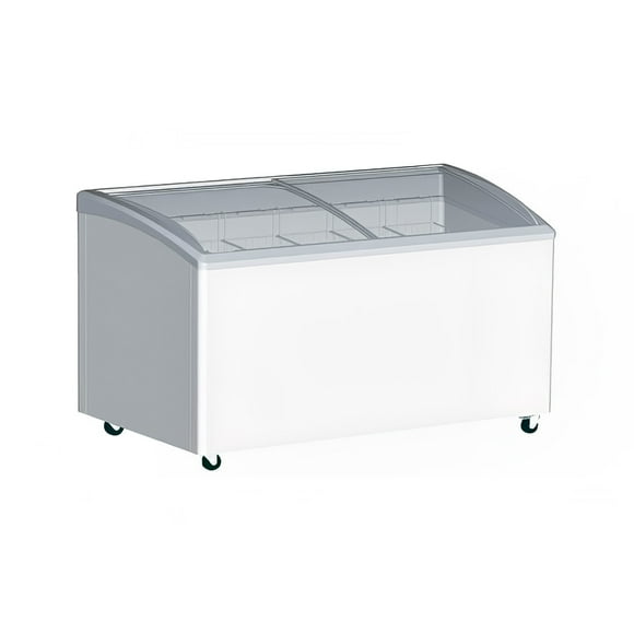 Excellence Industries VB-2HC 28 1/2" Stand Alone Ice Cream Freezer w/ 2 Baskets Capacity - White, 115v
