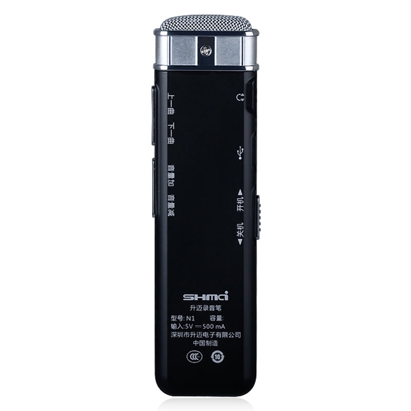 Shmci N1 Digital Voice Recorder 50M Metal MP3 Player 40 Hours Long Time Recording Dictaphone Quad-core Denoise Omnidirection Mic Recording