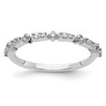 thumbnail image 1 of Solid 14k White Gold Fancy Simulated CZ Band, 1 of 1