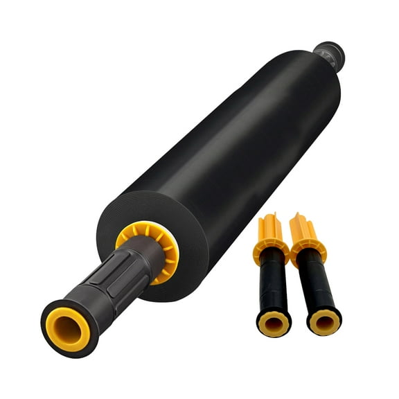 Arcticwind 1-Pack Plastic Wrap Stretch Film Roll 15" x1000ft,60 Gauge Industrial Strength,Durable Adhering Packing Moving Heavy Duty Shrink Film with 2 Plastic Handle, Plastic Pallet Supplies,Black