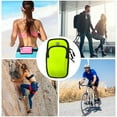 thumbnail image 4 of Unique Bargains 1 Pc Convenient Phone Holder Arm Bands with Zipper for Hiking Gym Green Neoprene, 4 of 4
