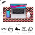thumbnail image 5 of Long Mouse Pads for Desk,Red Geometric Striped Pattern Desk Mats on Top Of Desks, Desk Mouse Pad Extra Large with 3mm Non-Slip Base and Stitched Edge for Gaming,Office,Work,Home 31.5"x15.7", 5 of 6