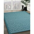 thumbnail image 3 of Ahgly Company Machine Washable Indoor Rectangle Contemporary DarkCyan Green Area Rugs, 3' x 5', 3 of 7