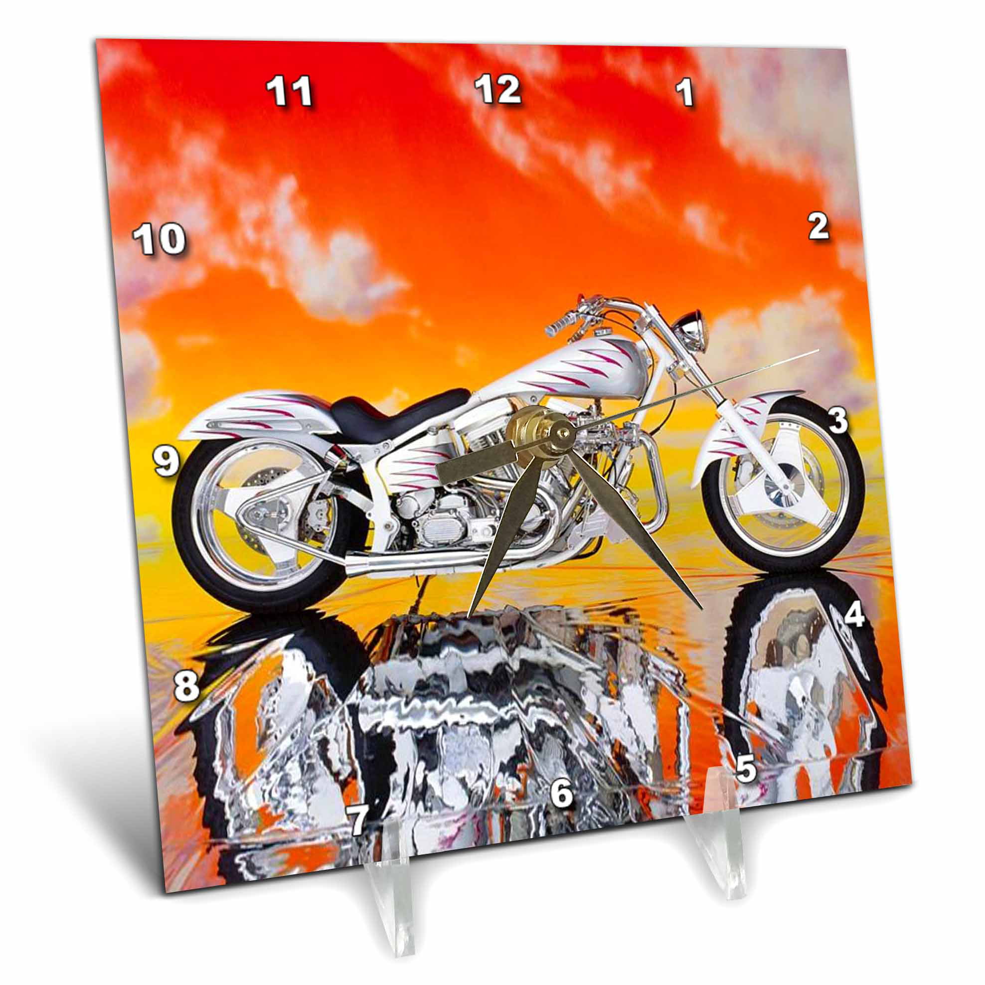 3dRose Wall Clock Picturing Harley-Davidson® Motorcycle - Walmart.com