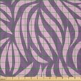 thumbnail image 2 of Ambesonne Abstract Fabric by the Yard Microfiber, Bicolour Tropical Jungle, 2 Yards, Pale Pink Pale Purple, 2 of 2