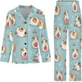 thumbnail image 4 of Top-kevin Cute Sea Fish Women's Long-Sleeve Shirt And Full-Length Bottom Pajama Set, 4 of 12