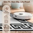 thumbnail image 6 of Design&I 8'x10' Washable Area Rug Sleek Flatweave Pet Friendly Traditional Greek Key Geometric Border Interlocking Meander Motif for King Size Bedroom, Under Bed, 6 of 7