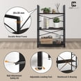 thumbnail image 4 of PRZL 2 Tier Small Bookshelf, Bookcase Shelf Storage Organizer for Living Room, 24 Inch Width Free Standing Shelf, Industrial Book Shelves for Home Office, Black Vintage Shelves & Metal Frame, 4 of 12