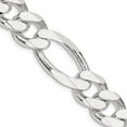 thumbnail image 7 of 925 Sterling Silver 15.1mm Figaro Chain 28 Inch, 7 of 7