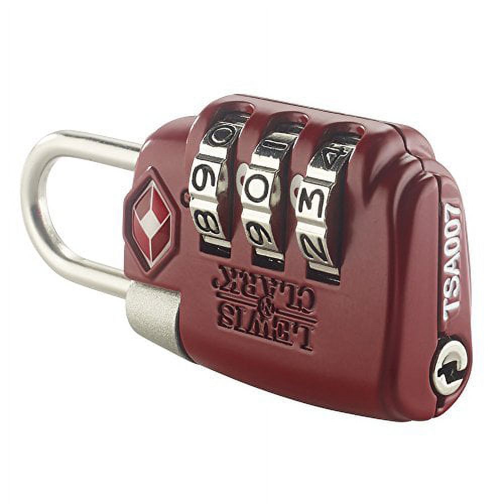 Travel Sentry Combination Lock, Red - image 4 of 6