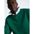 thumbnail image 4 of Free Assembly Men's Oversized Fleece Crewneck Sweatshirt with Long Sleeves, Sizes XS-3XL, 4 of 5