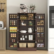 47” Kitchen Pantry Cabinet, Cabinets with Doors & Adjustable Shelves, Buffet Cupboards Sideboard