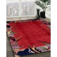 thumbnail image 3 of Ahgly Company Machine Washable Indoor Rectangle Abstract Chestnut Brown Area Rugs, 2' x 5', 3 of 7